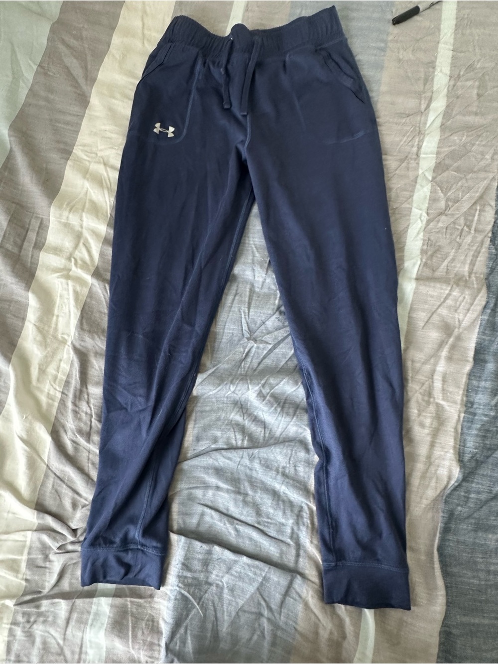 Under Armour Navy Blue Track Pants Joggers